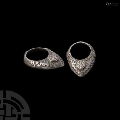 Byzantine Silver Archer's Thumb Ring