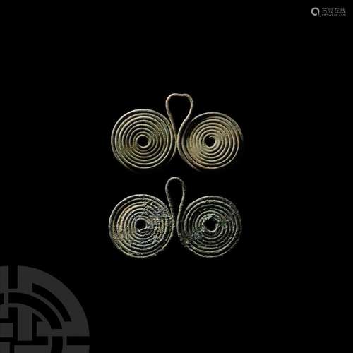 Bronze Age Coiled Spectacle Pendant Group