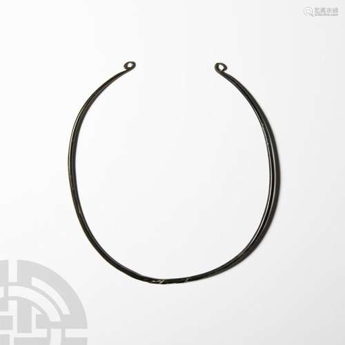 Bronze Age Neck Torc with Coiled Terminals