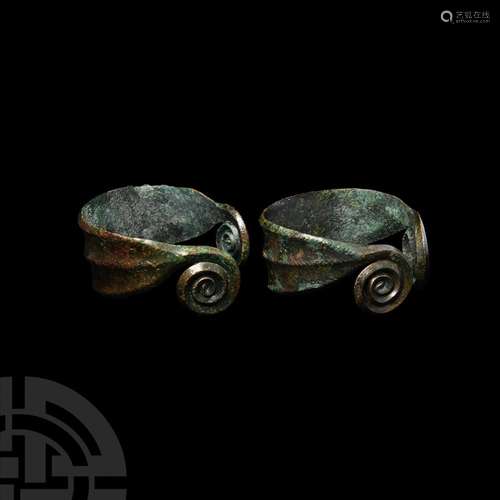 Bronze Age Coiled Bracelet Pair