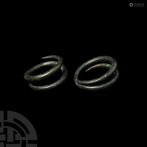 Bronze Age Child's Coiled Bracelet Pair