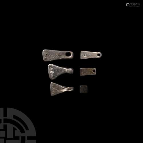 Iron Age Celtic Silver Votive Axehead Collection