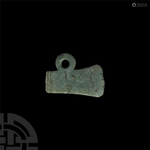 Iron Age Celtic or Roman Votive Axehead Pendant