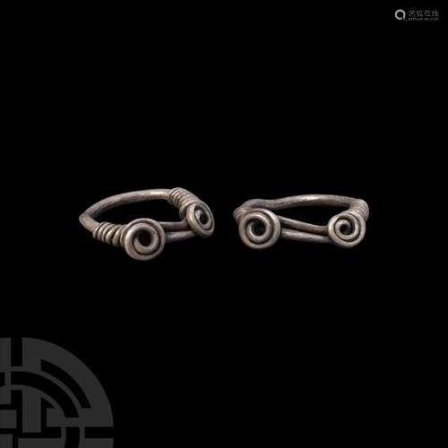 Iron Age Celtic Silver Coiled Bezel Ring