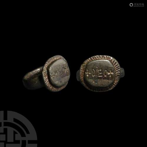 Medieval Ring with 'DEO'