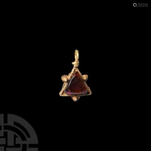 Medieval Gold and Garnet Pendant