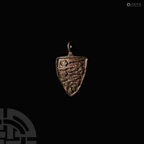 Medieval Heraldic Horse Harness Pendant with Three Lions