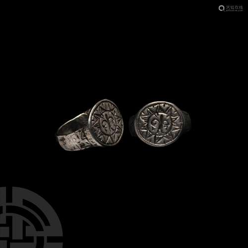 Medieval Silver Ring with Fleur-de-Lis