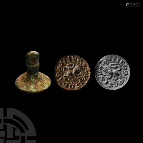 Medieval 'I am a Strong Lion' Pedestal Seal Matrix