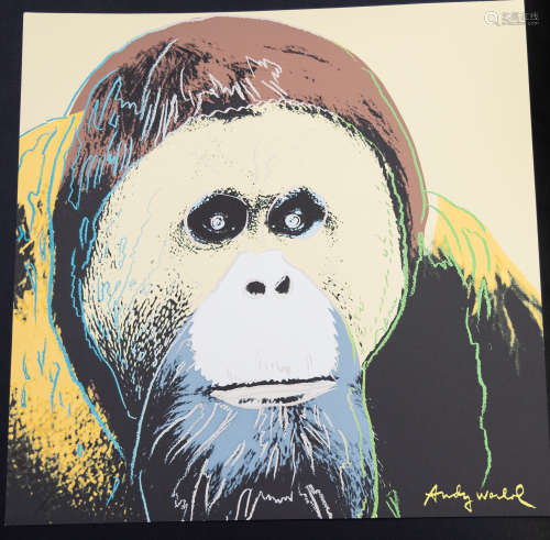 安迪沃霍尔 （1928-1987） 1880s 原版石版画 Orangutan 猩猩 版画