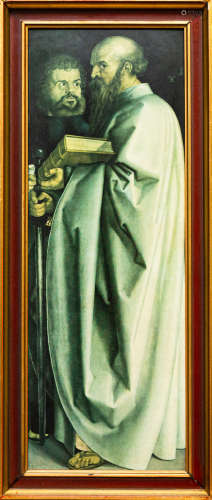 丢勒 （1471-1528）  1930年代 四使徒之马可和保罗 版画