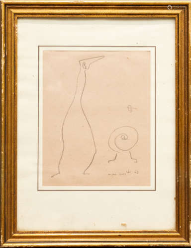 马克斯·恩斯特 Max Ernst （1891-1976） 1965 untitled无题 手稿