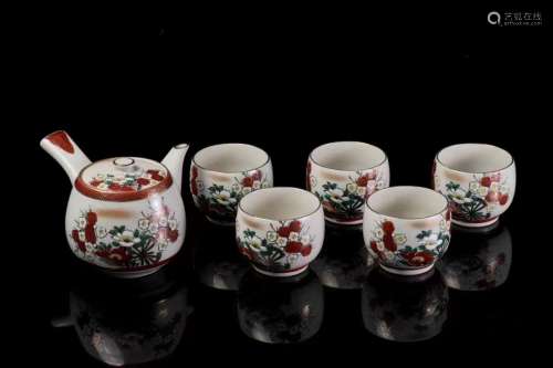 昭和
(1926-1989) 九谷烧陶月谨制茶道具