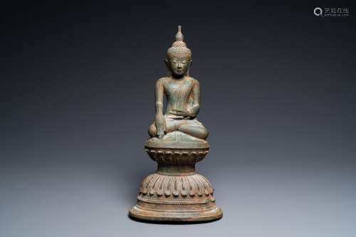 A Burmese bronze Shan-style figure of Buddha, Myanmar, 16th ...