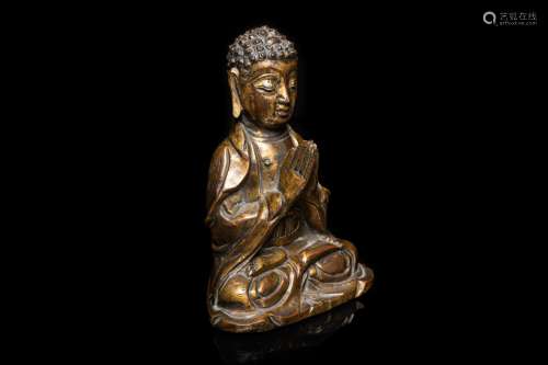 A Korean gilt bronze figure of Buddha, Goryeo, 12/13th C.