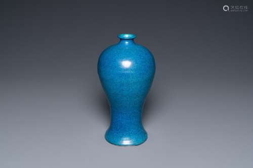 A Chinese robin's egg-glazed 'meiping' vase, Qianlong mark, ...