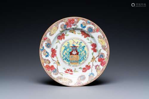 A Chinese armorial plate with the arms of 'Blonkebijle' for ...