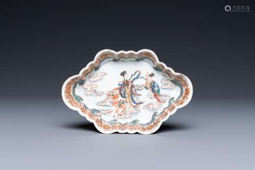 A fine Chinese famille rose spoon tray with the immortal Mag...
