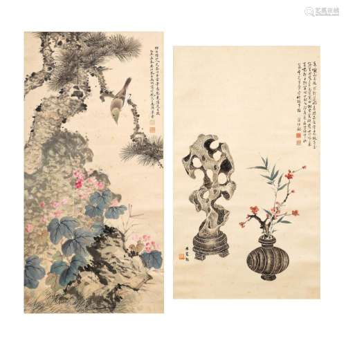 RESPECTIVELY ATTRIBUTED TO ZHANG BOJU (1898-1982) AND LIU BA...
