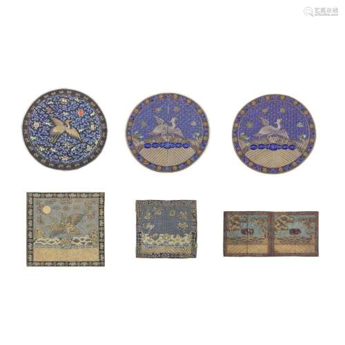 A GROUP OF SEVEN VARIOUS RANK BADGES 19th/early 20th century...