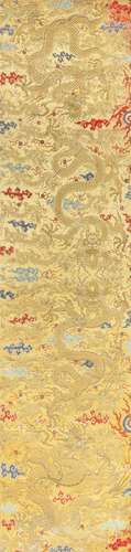 A JAPANESE DRAGON BROCADE PANEL 19th century