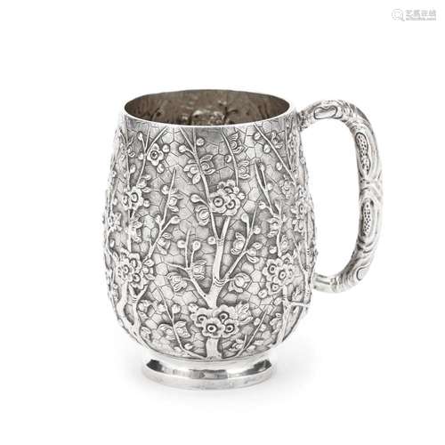 A CHINESE EXPORT SILVER MUG Wang Hing mark, Hong Kong, Canto...