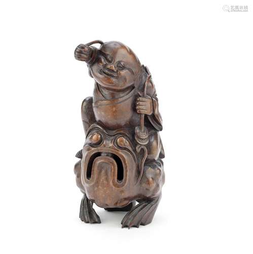 A BAMBOO FIGURE OF LIU HAI 19th century