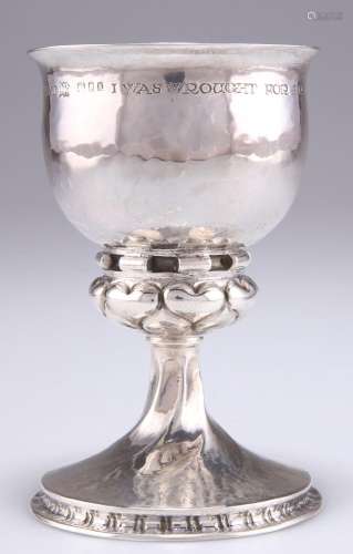 AN ARTS AND CRAFTS SILVER GOBLET