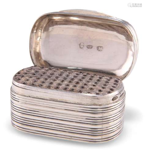 A GEORGE IV LARGE SILVER NUTMEG GRATER