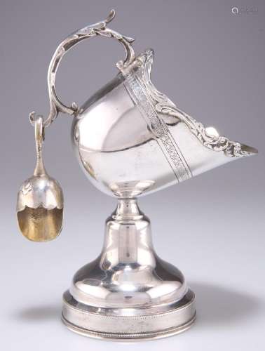 A CONTINENTAL SILVER CHEESE SCUTTLE