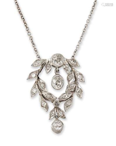 A DIAMOND PENDANT NECKLACE