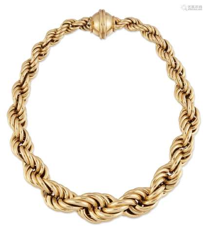 HERMES - A HEAVY GRADUATED ROPE CHAIN NECKLACE
