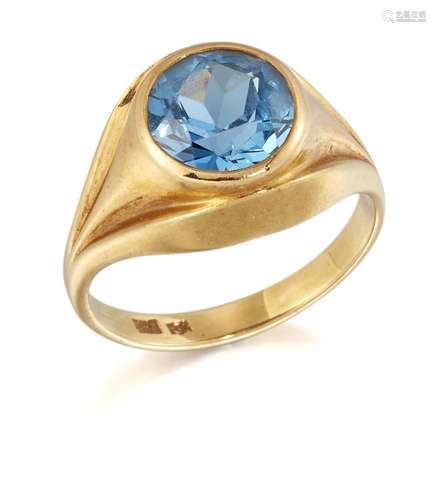 A BLUE SPINEL RING