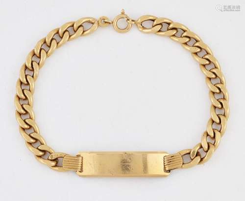 A CURB LINK IDENTITY BRACELET