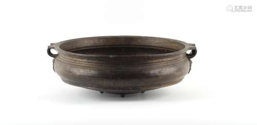 Property of a lady - an Indian bronze urli or temple bowl, 1...