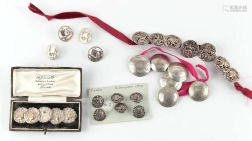 The Henry & Tricia Byrom Collection - five sets of silve...