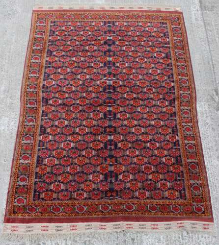 Property of a lady - a Turkoman Beshir carpet, 114 by 82ins....
