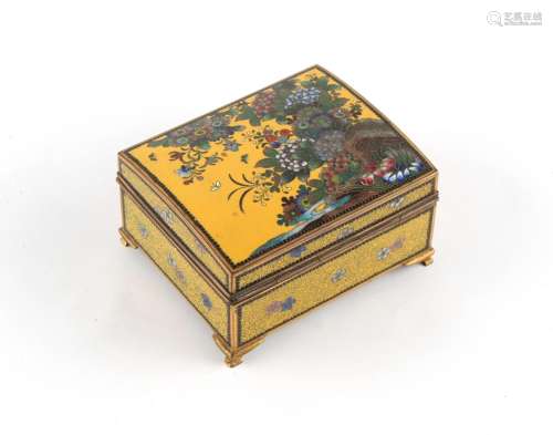 Property of a gentleman - a Japanese cloisonne box, late 19t...