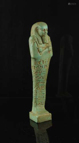 Antiquities - an Egyptian hieroglyphic shabti, late 26th Dyn...
