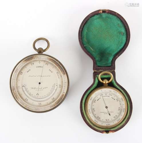 Property of a gentleman - a pocket barometer, the dial inscr...