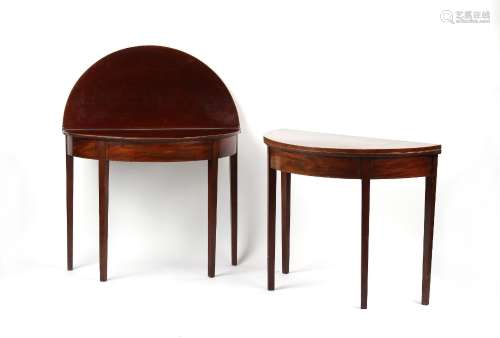 Property of a lady - a pair of George III mahogany & box...