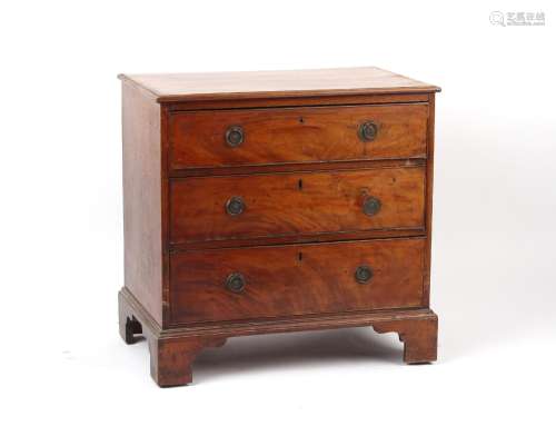 Property of a lady - a small George III mahogany chest of th...