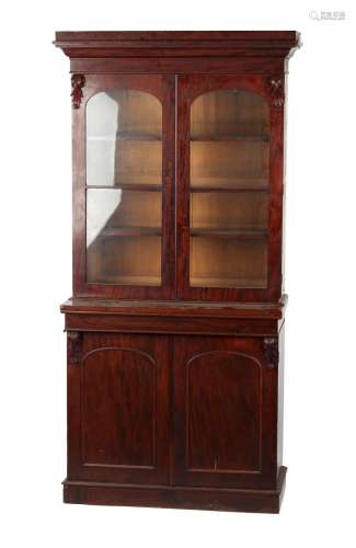 Property of a lady - a Victorian mahogany two-part chiffonie...