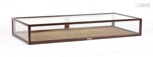 A late 19th century mahogany framed & glazed table top d...