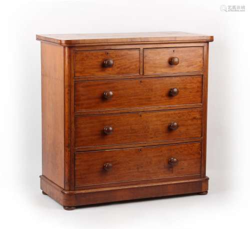 Property of a gentleman - a Victorian mahogany chest of two ...