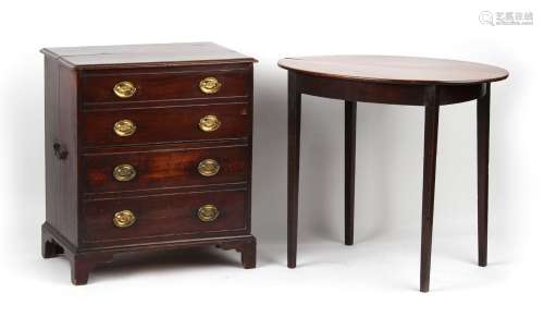 Property of a lady - a George III mahogany commode, 25.25ins...