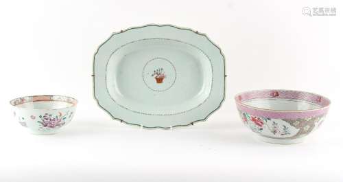 Property of a gentleman - three Chinese famille rose porcela...