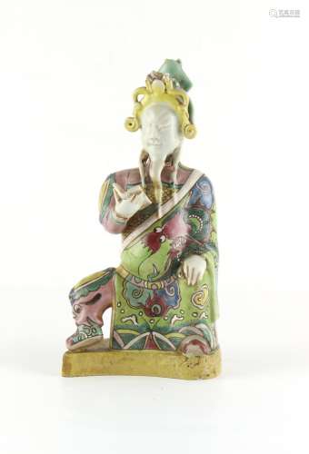 Property of a lady - a Chinese famille rose figure of Guan Y...