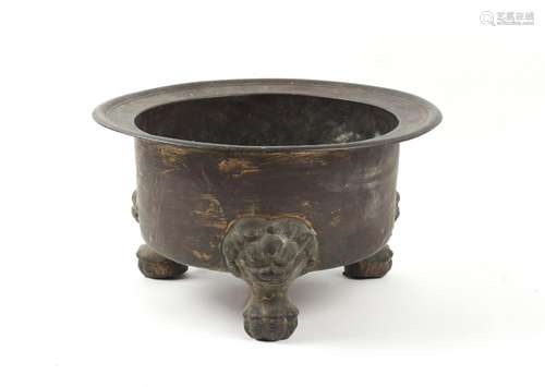 Property of a lady - a Chinese bronze brazier base, 17th cen...