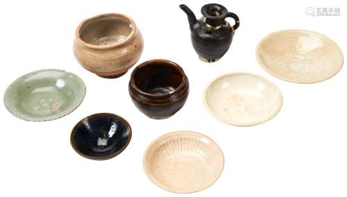 COLLECTION OF EIGHT EARLY CHINESE POTTERY WARES SONG / MING ...
